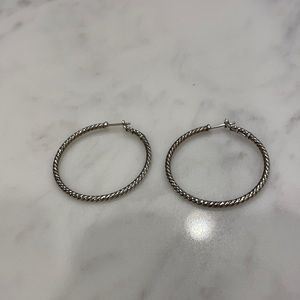David Yurman Classic Silver Hoops